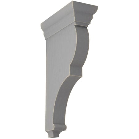 Ekena Millwork 3 1/2"W x 7 1/2"D x 14"H Extra Large Rojas Wood Vintage Decor Corbel, Pebble Grey CORWD03X07X14RJPG